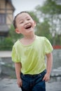 Laughing asian boy