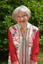 Laughing attractive female pensioner