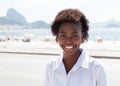 Laughing brazilian woman at Rio de Janeiro