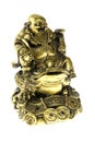 Laughing Buddha, isolated on white background.
