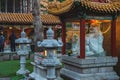 Laughing Buddha at temple in Canada Royalty Free Stock Photo