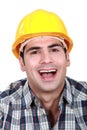 Laughing builder