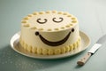 Laughing cake. Ideal background for events and children\'s birthday parties