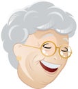 Laughing cartoon grandma