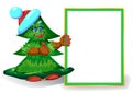 Laughing Christmas tree with frame for text