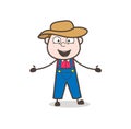 Laughing Cowboy Face Expression and Gesture Royalty Free Stock Photo