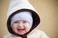 Laughing cute baby girl outside Royalty Free Stock Photo