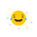 Laughing Emoji icon design vector