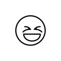 Laughing emoji outline icon. Signs and symbols can be used for web, logo, mobile app, UI, UX Royalty Free Stock Photo