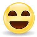 Laughing Emoticon. Smiling Emoji. Emoticon icon. Royalty Free Stock Photo