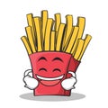 Laughing face french fries cartoon character