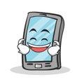 Laughing face smartphone cartoon character