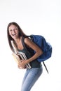 Laughing female student