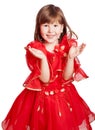 Laughing girl clapping hands Royalty Free Stock Photo