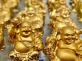 Laughing Golden Buddhas Royalty Free Stock Photo