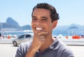 Laughing guy at Rio de Janeiro Royalty Free Stock Photo