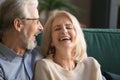 Laughing happy positive senior family couple close up. Royalty Free Stock Photo