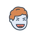 Color illustration icon for Laughing, guffaw and nicker Royalty Free Stock Photo