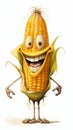 Laughing at the Iowa Abomination: A Cartoon Corn\'s Big Smiling A Royalty Free Stock Photo