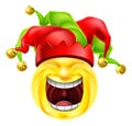 Laughing Jester Emoticon Emoji Royalty Free Stock Photo
