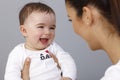 Laughing little boy with mother Royalty Free Stock Photo