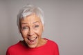 Laughing mature woman in her sixties Royalty Free Stock Photo