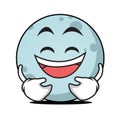 Laughing moon character cartoon style