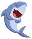 Laughing shark. Cartoon wild animal. Funny mascot Royalty Free Stock Photo