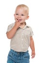 Laughing toddler boy Royalty Free Stock Photo