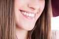 Laughing woman mouth with perfect teeth and bright smile Royalty Free Stock Photo