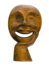 Laughing wooden mask