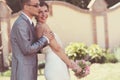 Laughter of a beautiful young bride on her wedding day Royalty Free Stock Photo