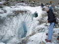 Laughton Glacier Hole Royalty Free Stock Photo