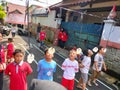 Indonesia Independent day 17 August kids contest Champions the winner Royalty Free Stock Photo