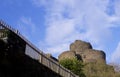 Views of Launceston Castle Cornwall, on a bright uncrowded winters day in January