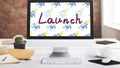 Launch Begin Introduce Startup Campaign Kick Off Concept Royalty Free Stock Photo