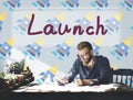 Launch Begin Introduce Startup Campaign Kick Off Concept Royalty Free Stock Photo
