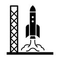 Launch Glyph Style vector icon which can easily modify or edit