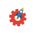 Launch icon. Simple element from startup icons collection. Creative Launch icon ui, ux, apps, software and infographics