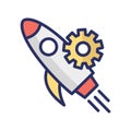 Launch Isolated Vector icon which can easily modify or edit Royalty Free Stock Photo