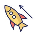 Launch Isolated Vector icon which can easily modify or edit Royalty Free Stock Photo