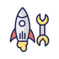 Launch Isolated Vector icon which can easily modify or edit Royalty Free Stock Photo