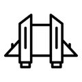 Launch jetpack icon outline vector. Work skill