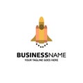 Launch, Launching, Marketing, Promote Business Logo Template. Flat Color