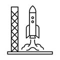 Launch Line Style vector icon which can easily modify or edit Royalty Free Stock Photo