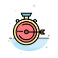 Launch, Management, Optimization, Release, Stopwatch Abstract Flat Color Icon Template Royalty Free Stock Photo