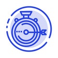 Launch, Management, Optimization, Release, Stopwatch Blue Dotted Line Line Icon Royalty Free Stock Photo