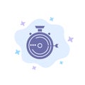 Launch, Management, Optimization, Release, Stopwatch Blue Icon on Abstract Cloud Background Royalty Free Stock Photo