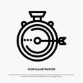 Launch, Management, Optimization, Release, Stopwatch Line Icon Vector Royalty Free Stock Photo