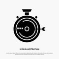 Launch, Management, Optimization, Release, Stopwatch solid Glyph Icon vector Royalty Free Stock Photo